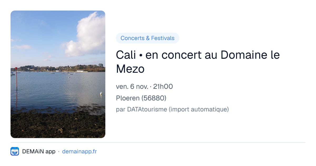 Cali • en concert au Domaine le Mezo — Ploeren