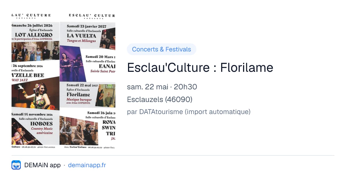 Esclau'Culture : Florilame — Esclauzels