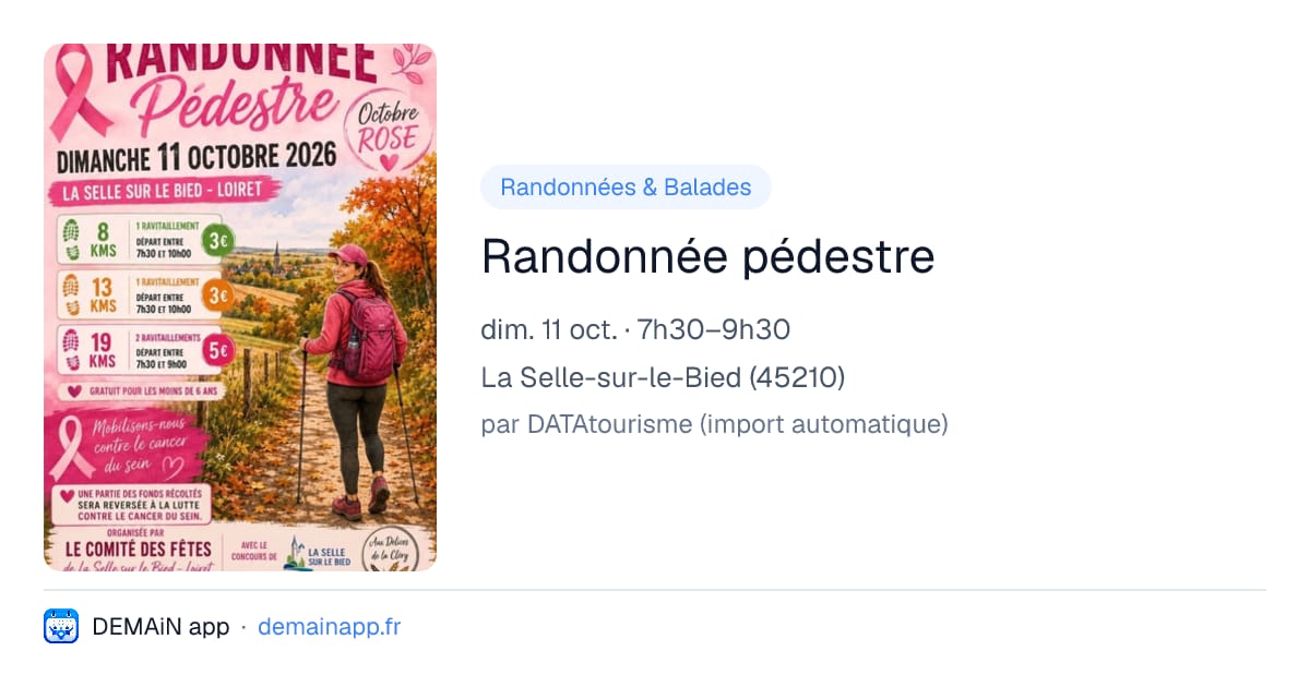 Randonnée pédestre — La Selle-sur-le-Bied