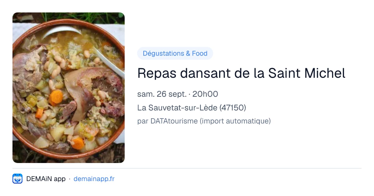 Repas dansant de la Saint Michel — La Sauvetat-sur-Lède