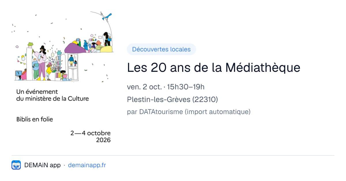 Les 20 ans de la Médiathèque — Plestin-les-Grèves