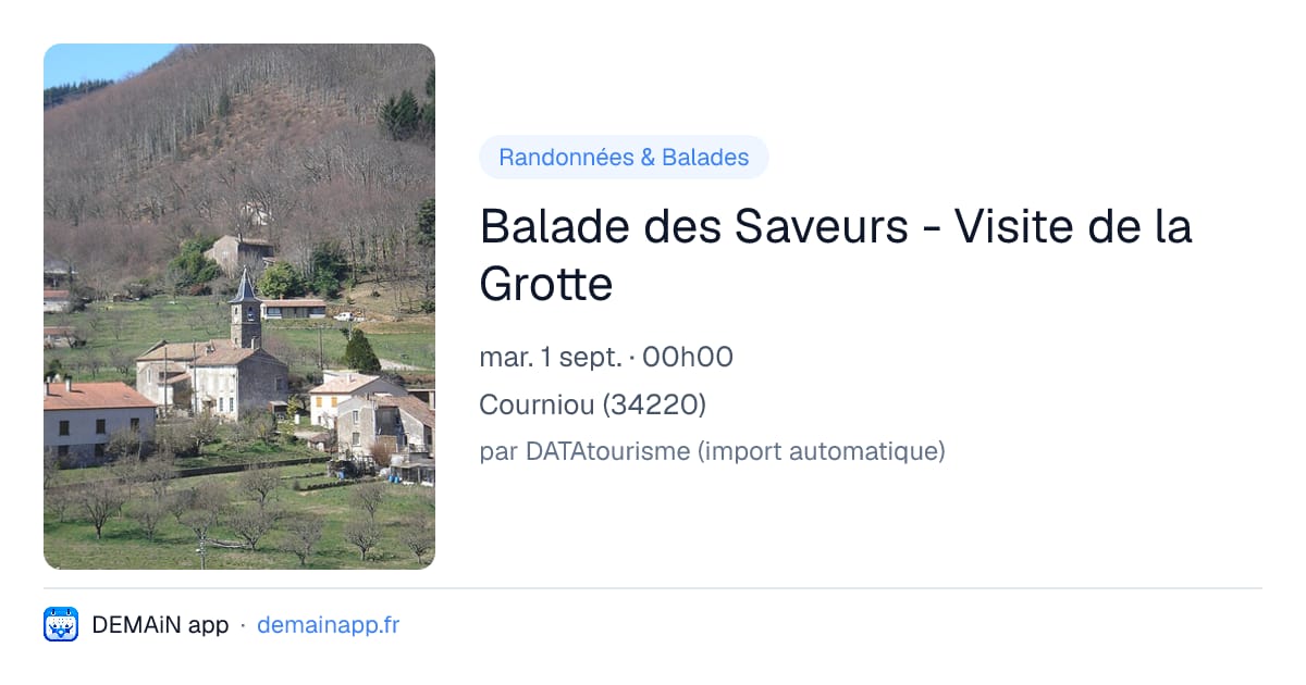 Balade des Saveurs - Visite de la Grotte — Courniou