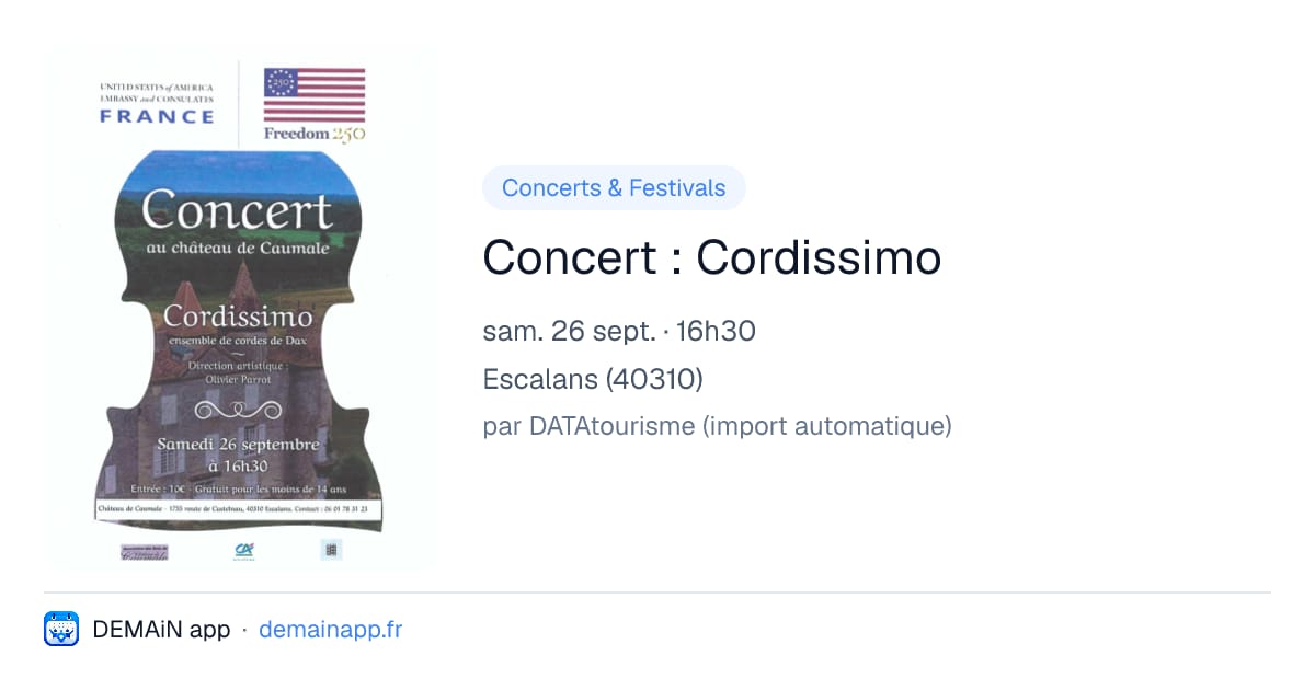 Concert : Cordissimo — Escalans
