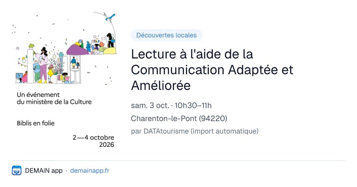 Lecture à l'aide de la Communication Adaptée et Améliorée — Charenton-le-Pont