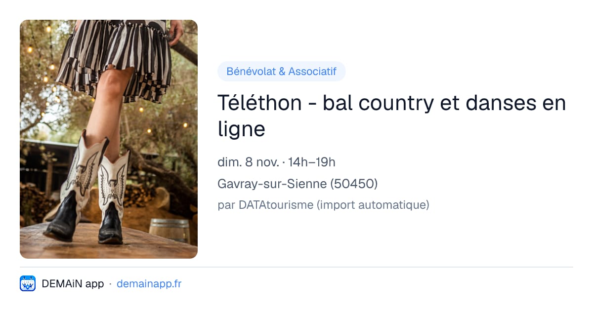 Téléthon - bal country et danses en ligne — Gavray-sur-Sienne