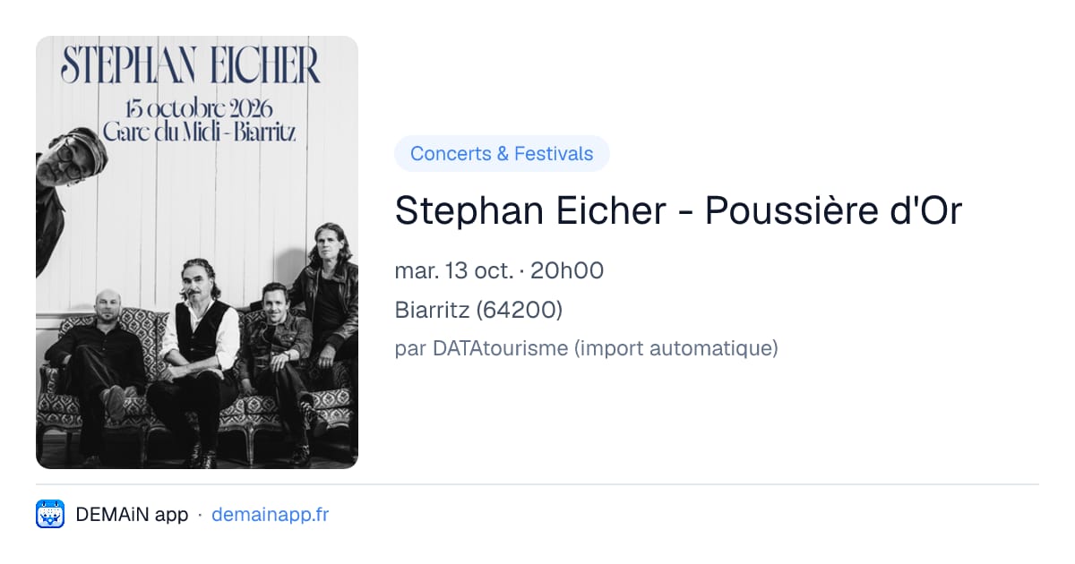 Stephan Eicher - Poussière d'Or — Biarritz