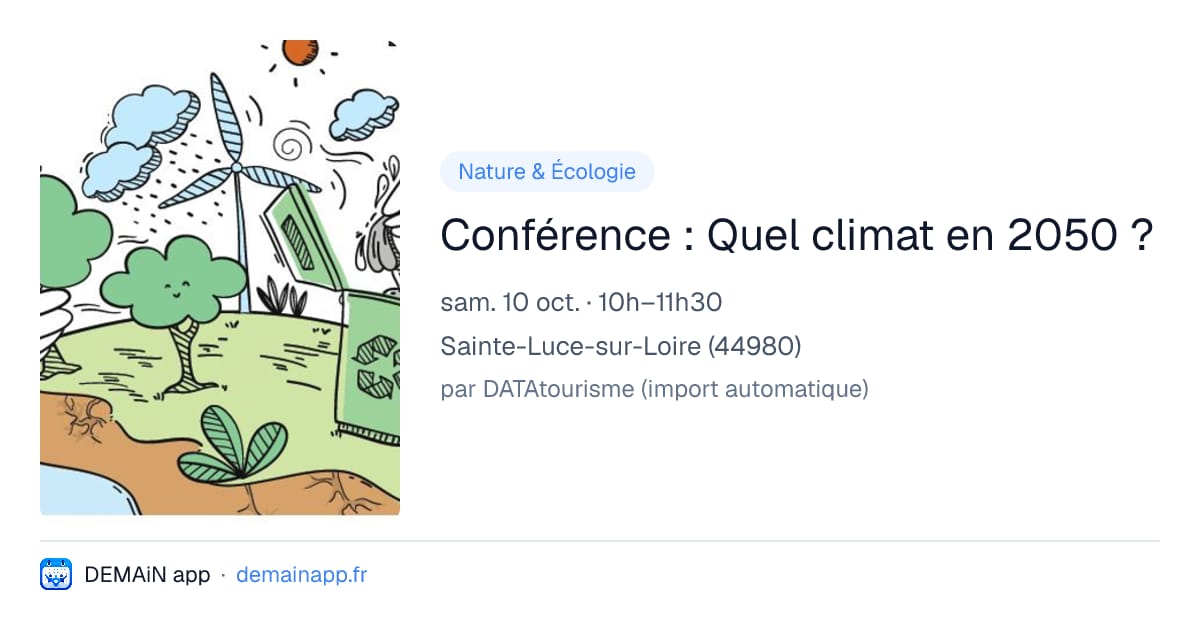 Conférence : Quel climat en 2050 ? — Sainte-Luce-sur-Loire