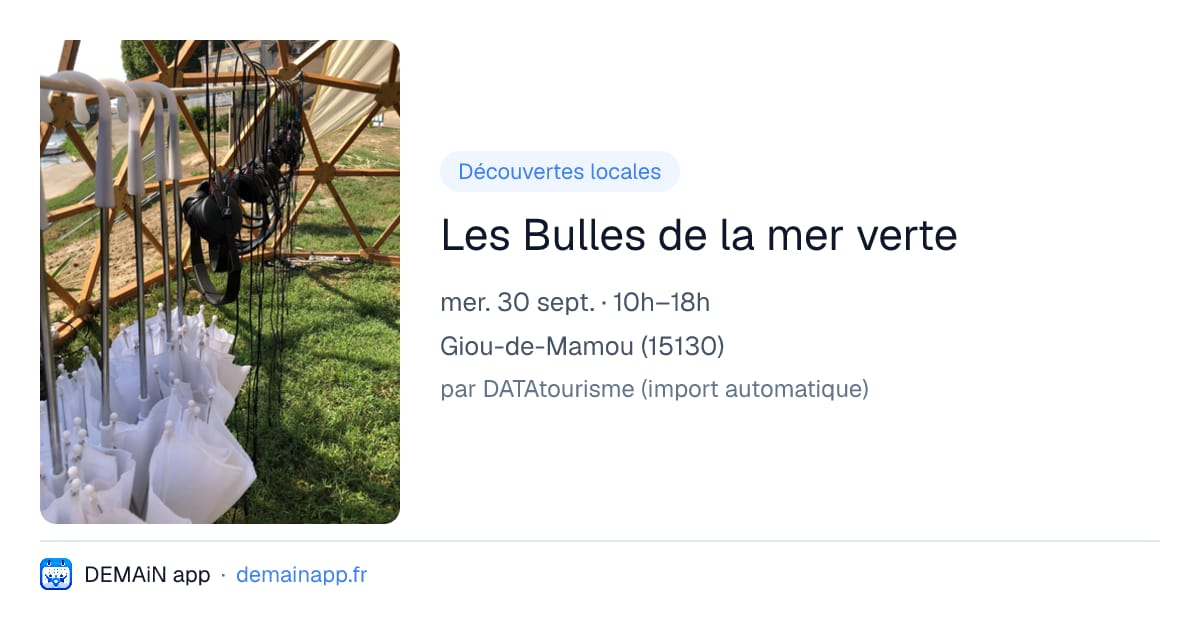 Les Bulles de la mer verte — Giou-de-Mamou