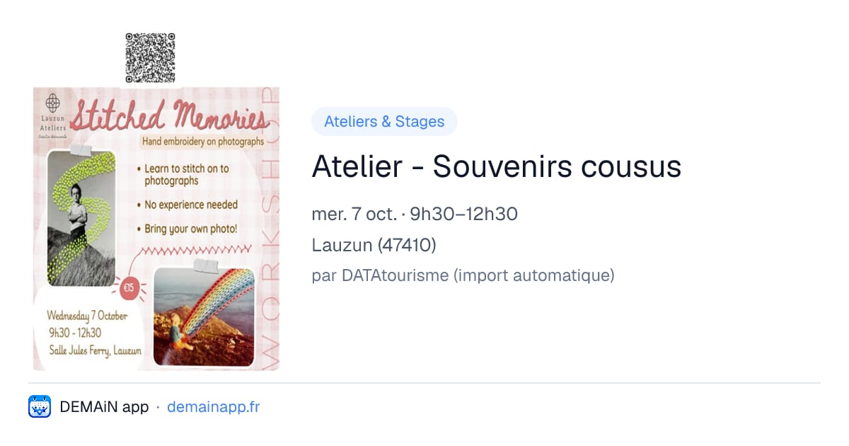 Atelier - Souvenirs cousus — Lauzun