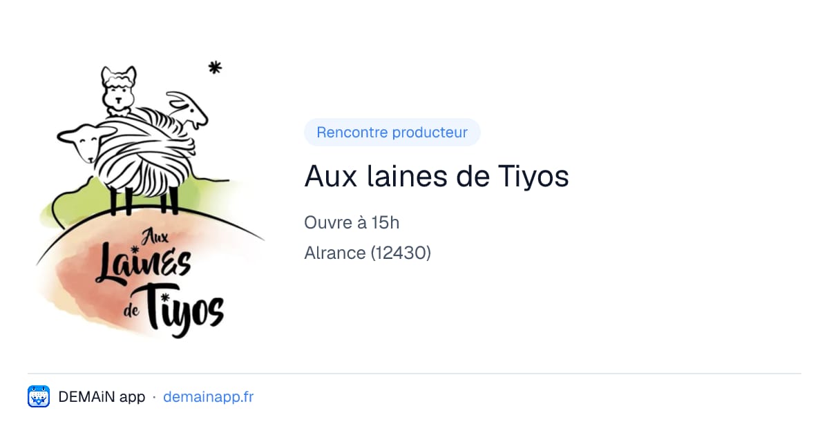 Aux laines de Tiyos — Alrance