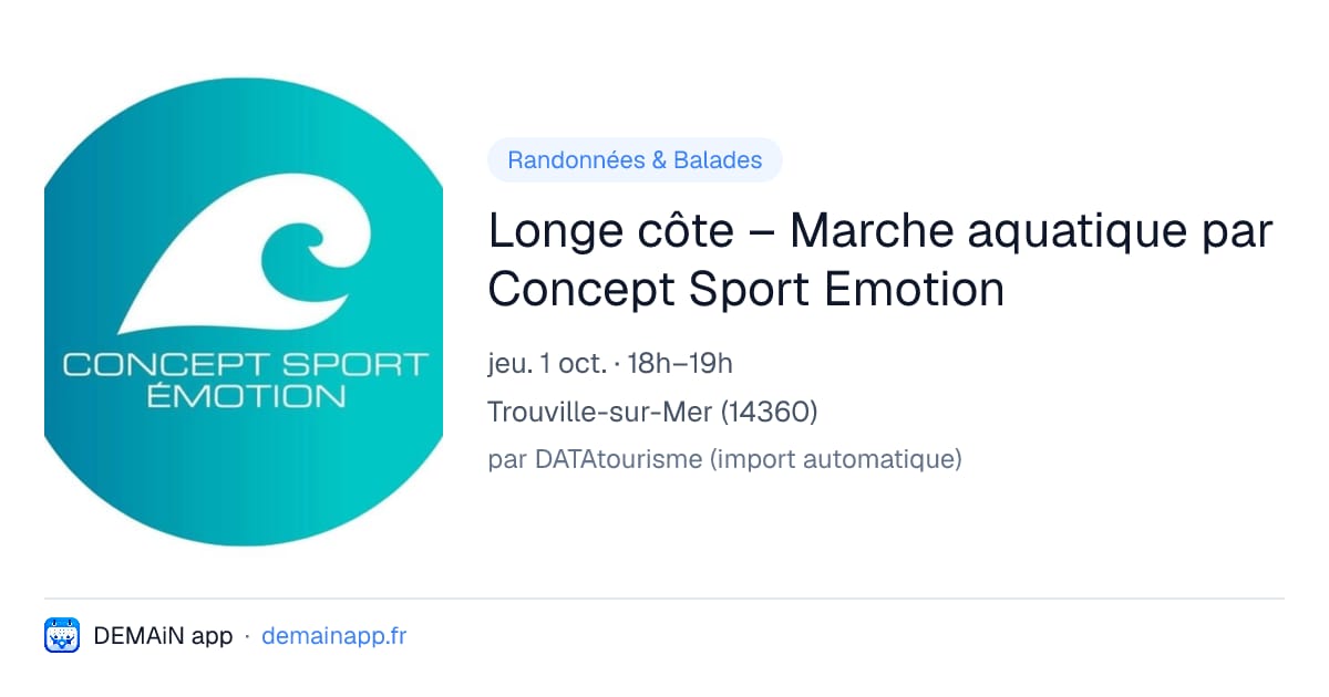 Longe côte – Marche aquatique par Concept Sport Emotion — Trouville-sur-Mer