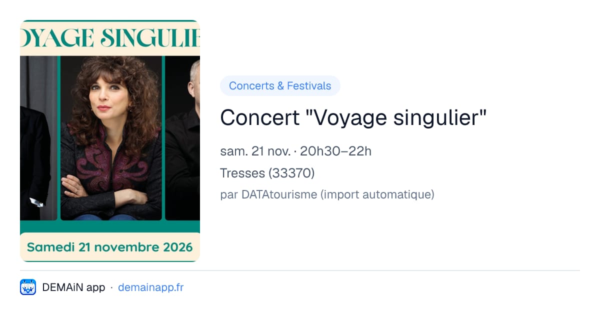 Concert "Voyage singulier" — Tresses