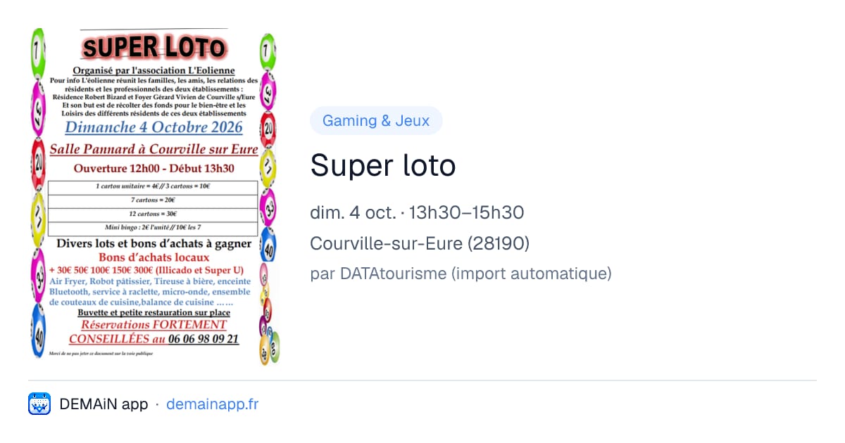 Super loto — Courville-sur-Eure