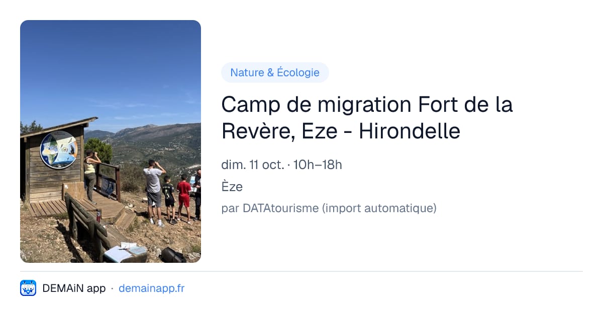 Camp de migration Fort de la Revère, Eze - Hirondelle — Èze