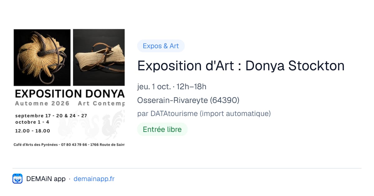 Exposition d'Art : Donya Stockton — Osserain-Rivareyte