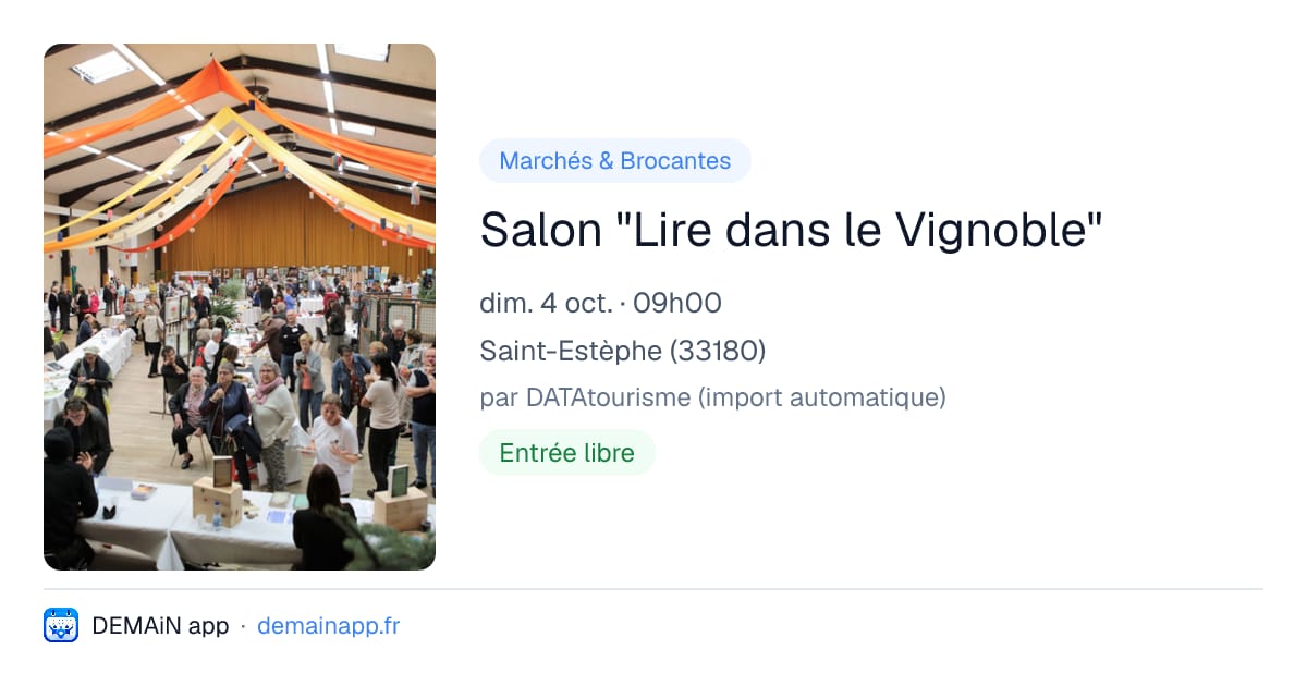 Salon "Lire dans le Vignoble" — Saint-Estèphe
