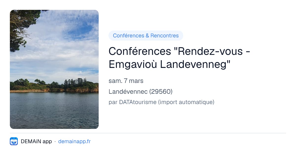 Conférences "Rendez-vous - Emgavioù Landevenneg" — Landévennec