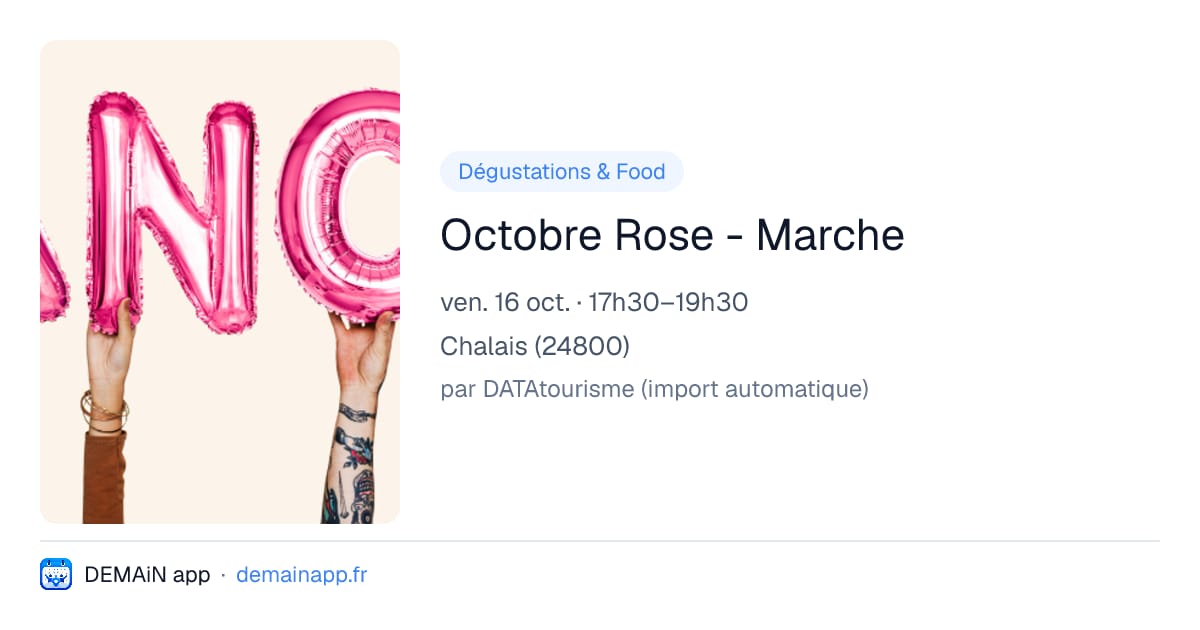Octobre Rose - Marche — Chalais