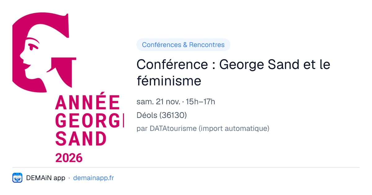 Conférence : George Sand et le féminisme — Déols