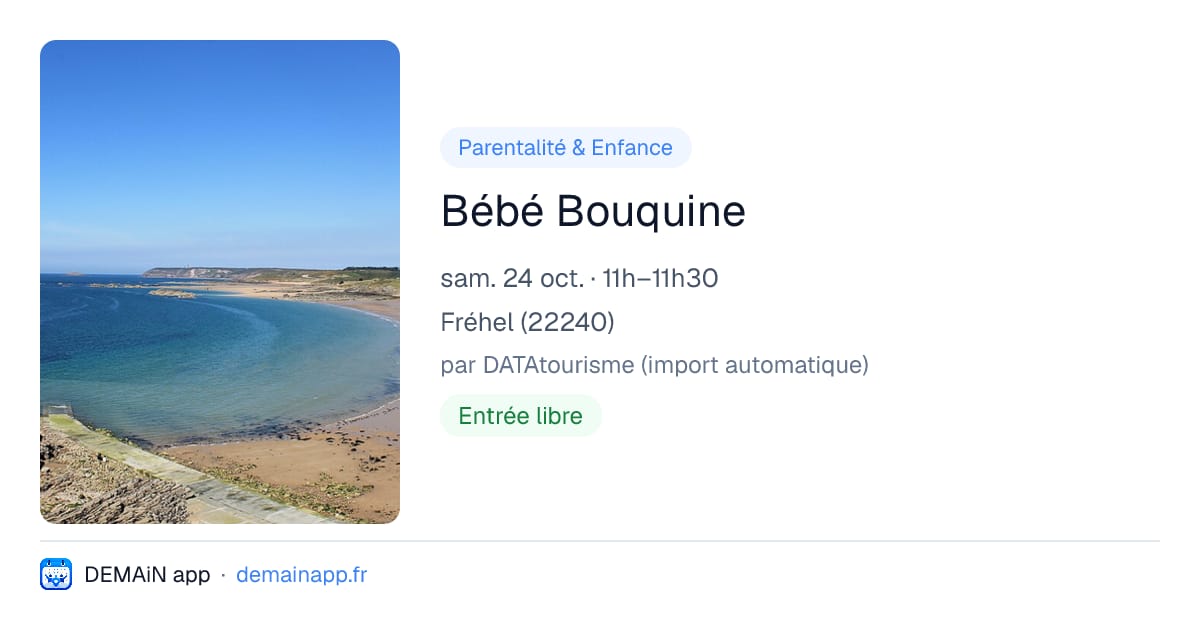 Bébé Bouquine — Fréhel