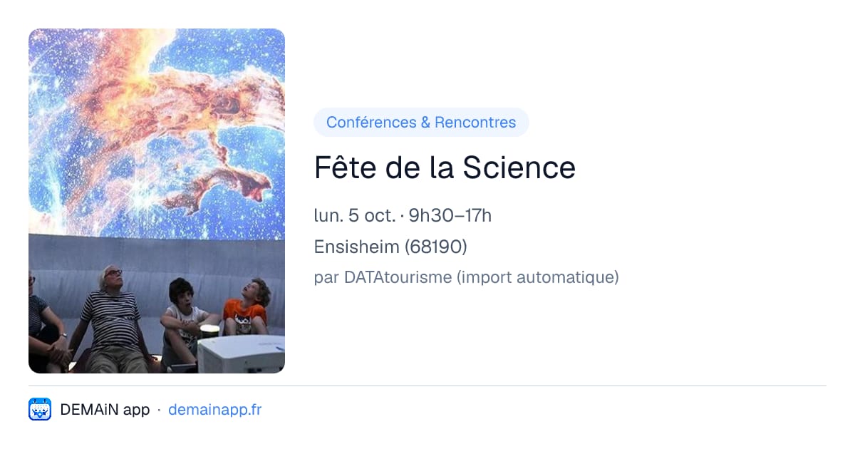 Fête de la Science — Ensisheim