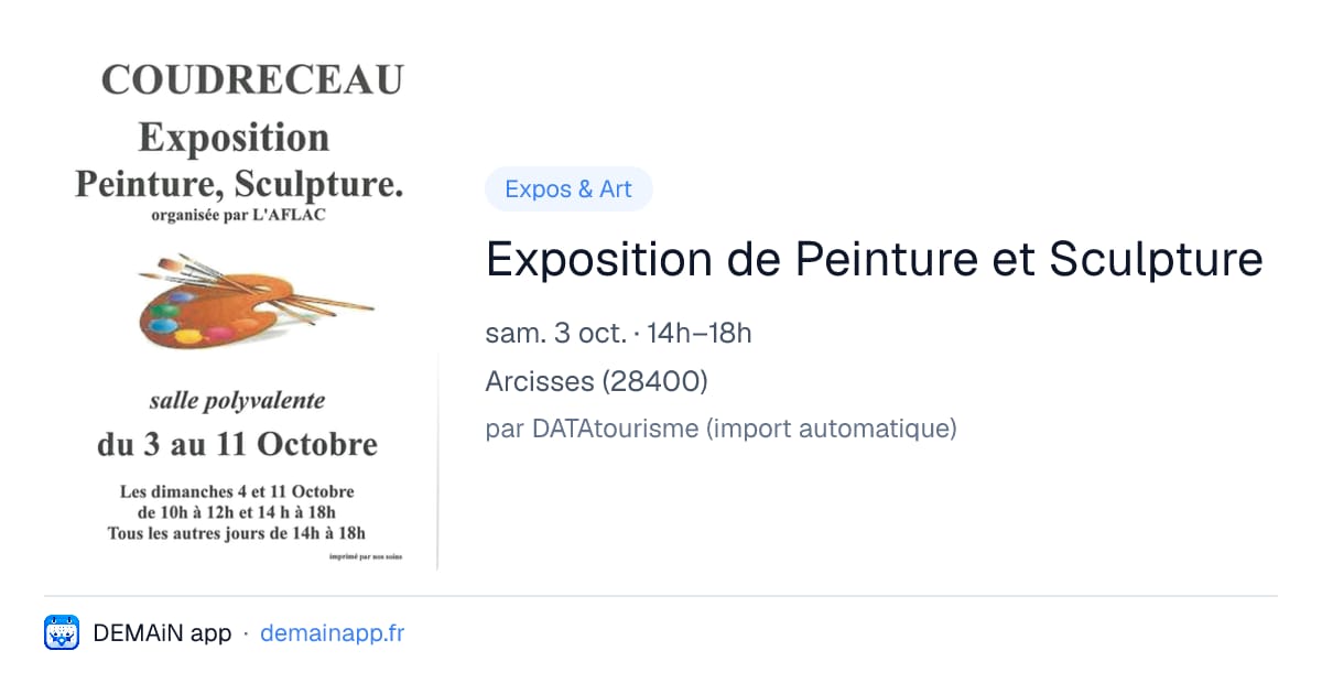 Exposition de Peinture et Sculpture — Arcisses