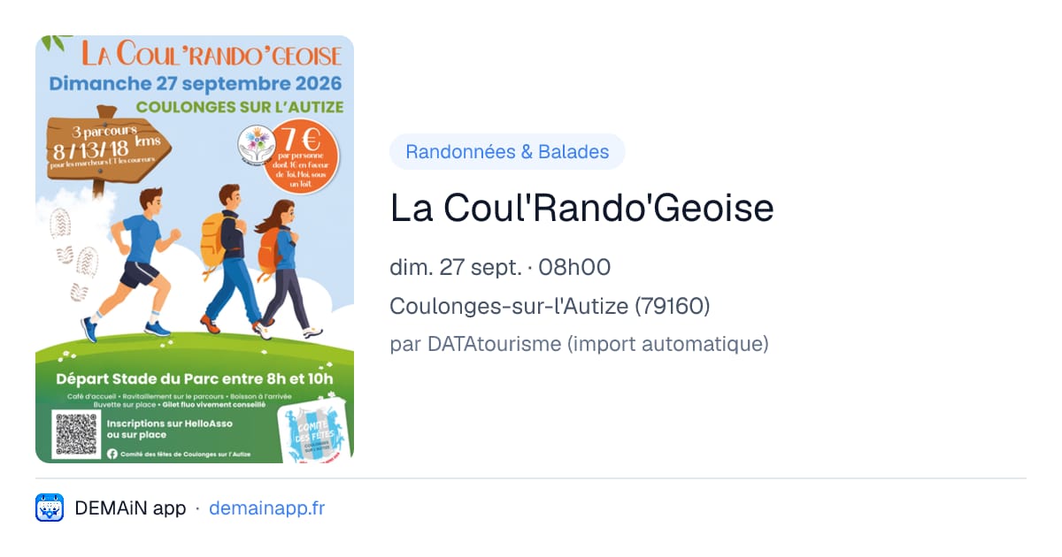 La Coul'Rando'Geoise — Coulonges-sur-l'Autize