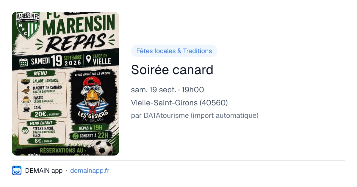 Soirée canard — Vielle-Saint-Girons