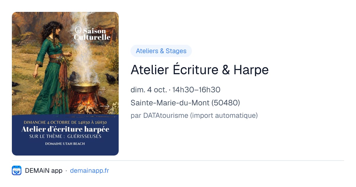 Atelier Écriture & Harpe — Sainte-Marie-du-Mont