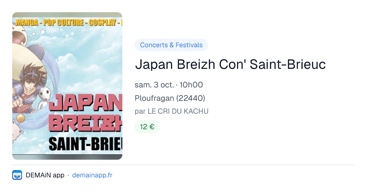 Japan Breizh Con' Saint-Brieuc — Ploufragan