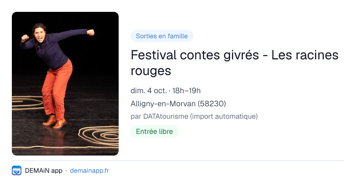 Festival contes givrés - Les racines rouges — Alligny-en-Morvan