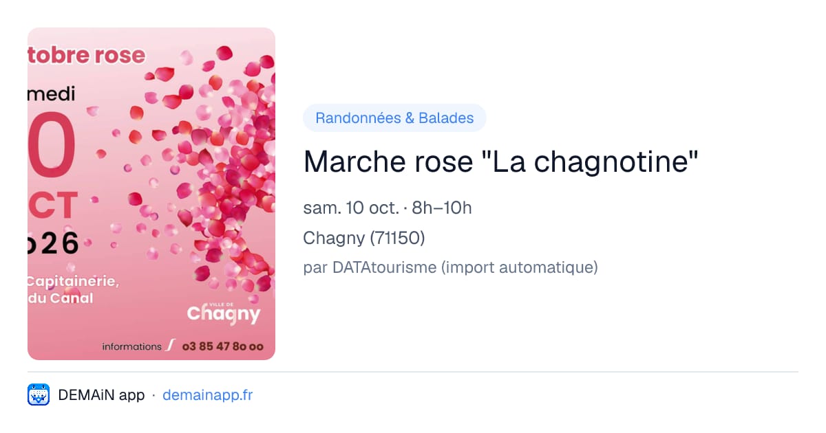 Marche rose "La chagnotine" — Chagny