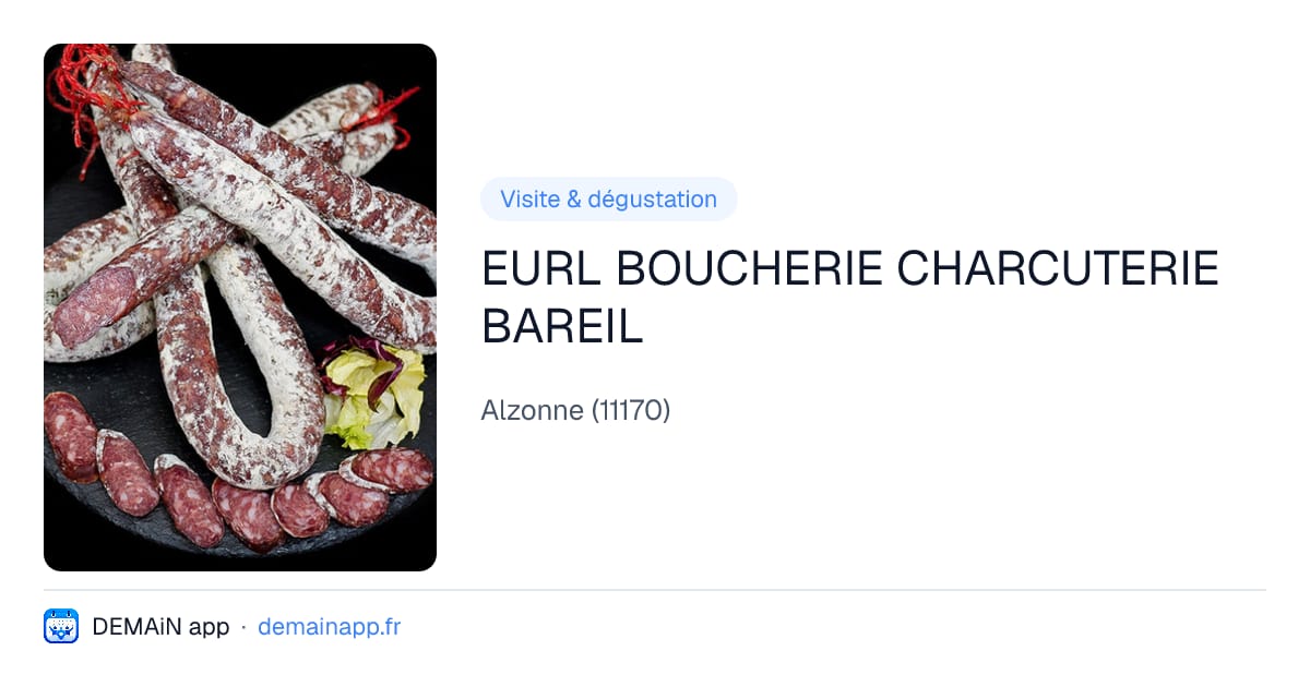 EURL BOUCHERIE CHARCUTERIE BAREIL — Alzonne