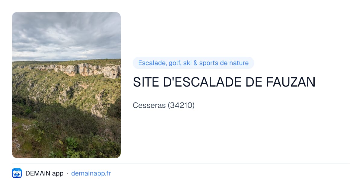 SITE D'ESCALADE DE FAUZAN — Cesseras