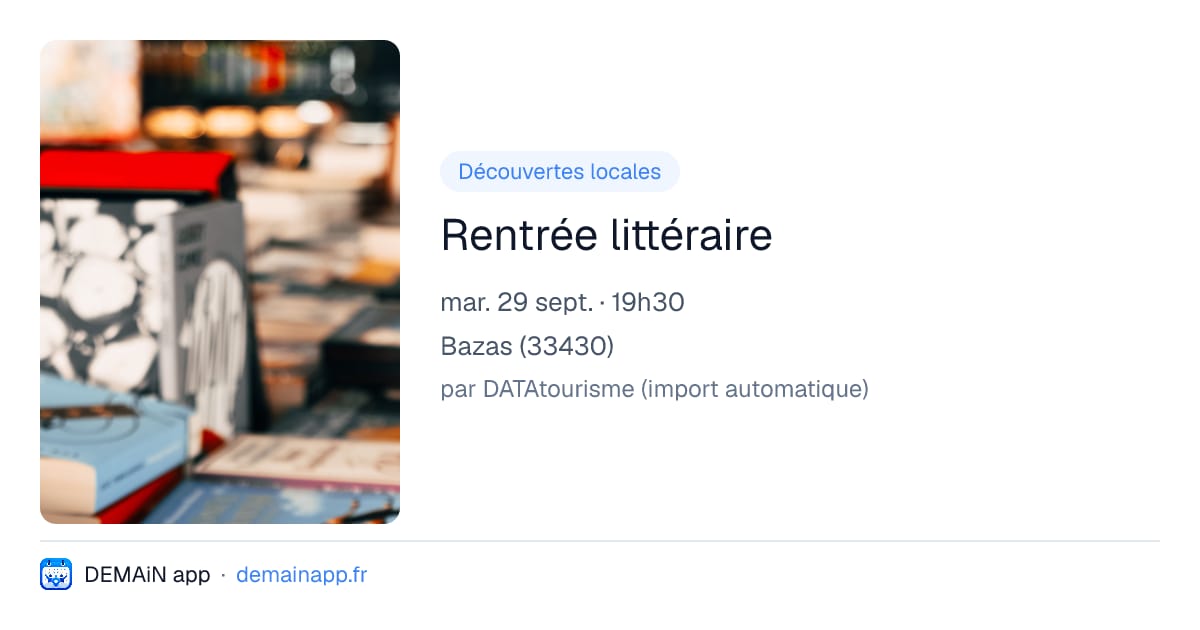 Rentrée littéraire — Bazas