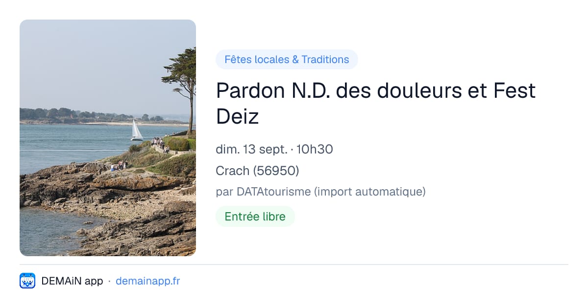 Pardon N.D. des douleurs et Fest Deiz — Crach