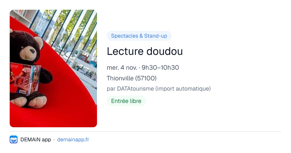 Lecture doudou — Thionville