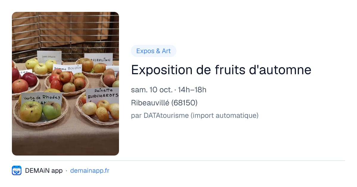 Exposition de fruits d'automne — Ribeauvillé