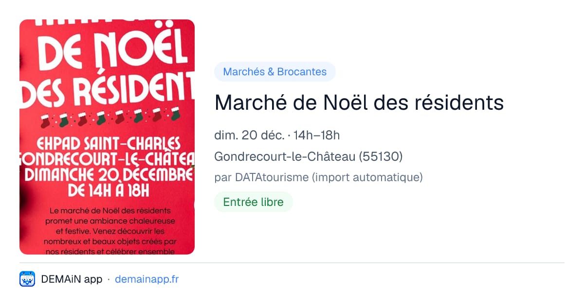 Marché de Noël des résidents — Gondrecourt-le-Château