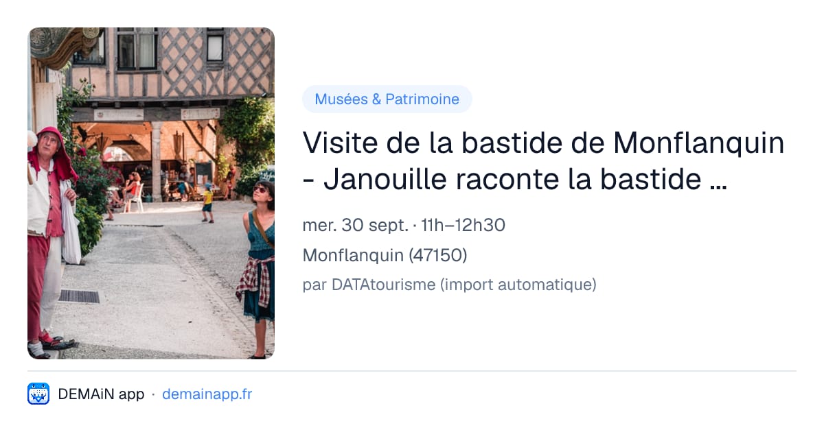 Visite de la bastide de Monflanquin - Janouille raconte la bastide du XIIIème siècle — Monflanquin