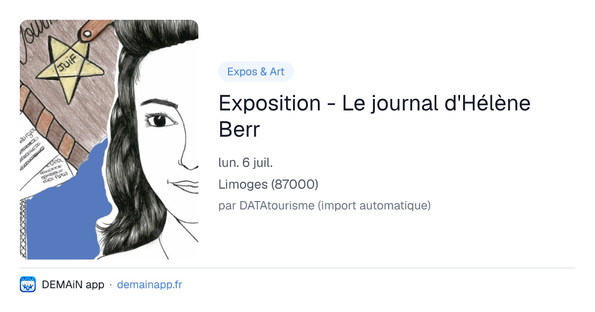 Exposition - Le journal d'Hélène Berr — Limoges