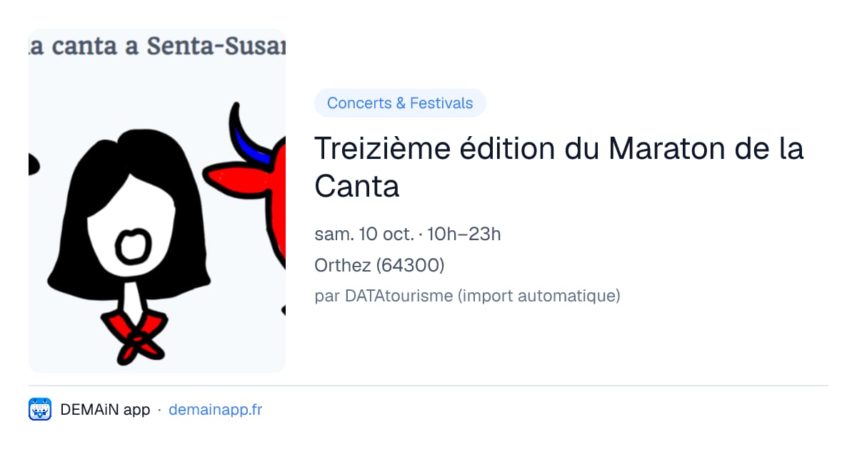 Treizième édition du Maraton de la Canta — Orthez