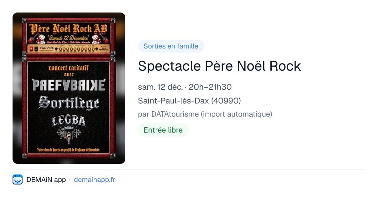 Spectacle Père Noël Rock — Saint-Paul-lès-Dax
