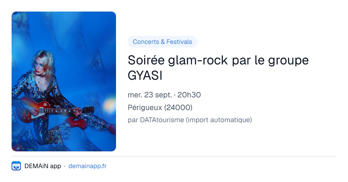 Soirée glam-rock par le groupe GYASI — Périgueux