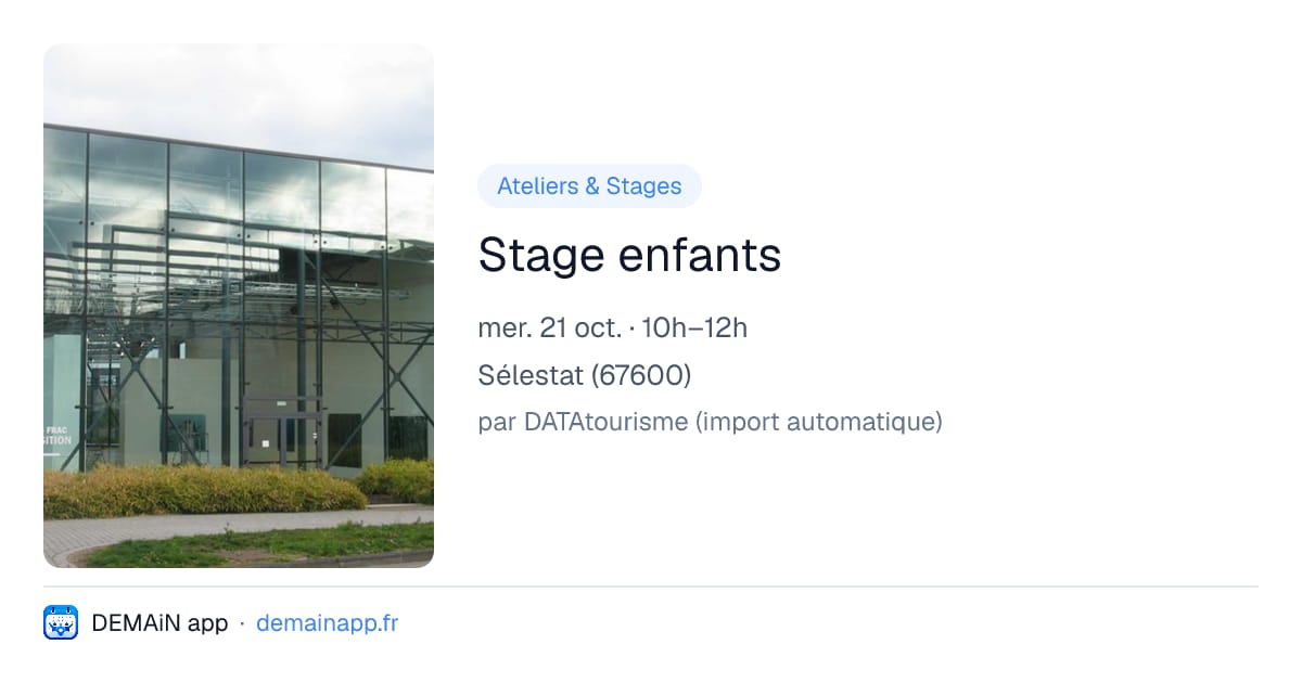 Stage enfants — Sélestat