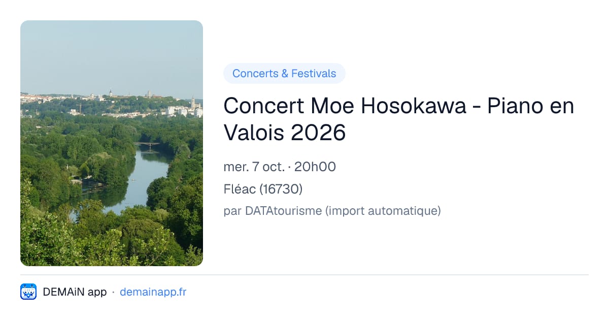 Concert Moe Hosokawa - Piano en Valois 2026 — Fléac