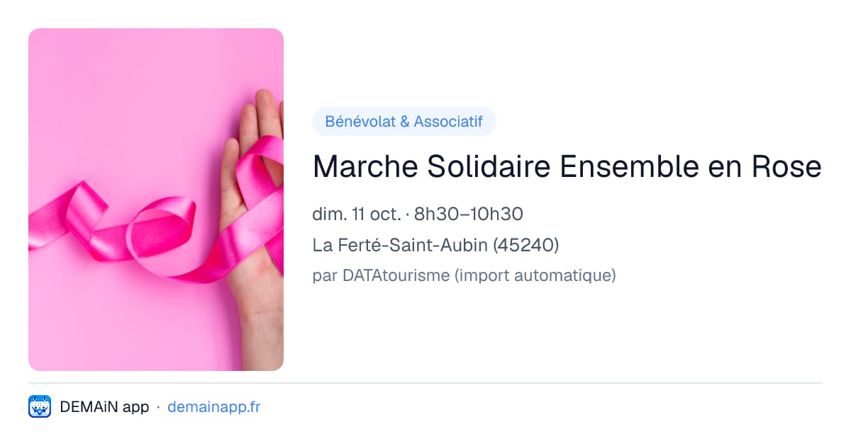 Marche Solidaire Ensemble en Rose — La Ferté-Saint-Aubin
