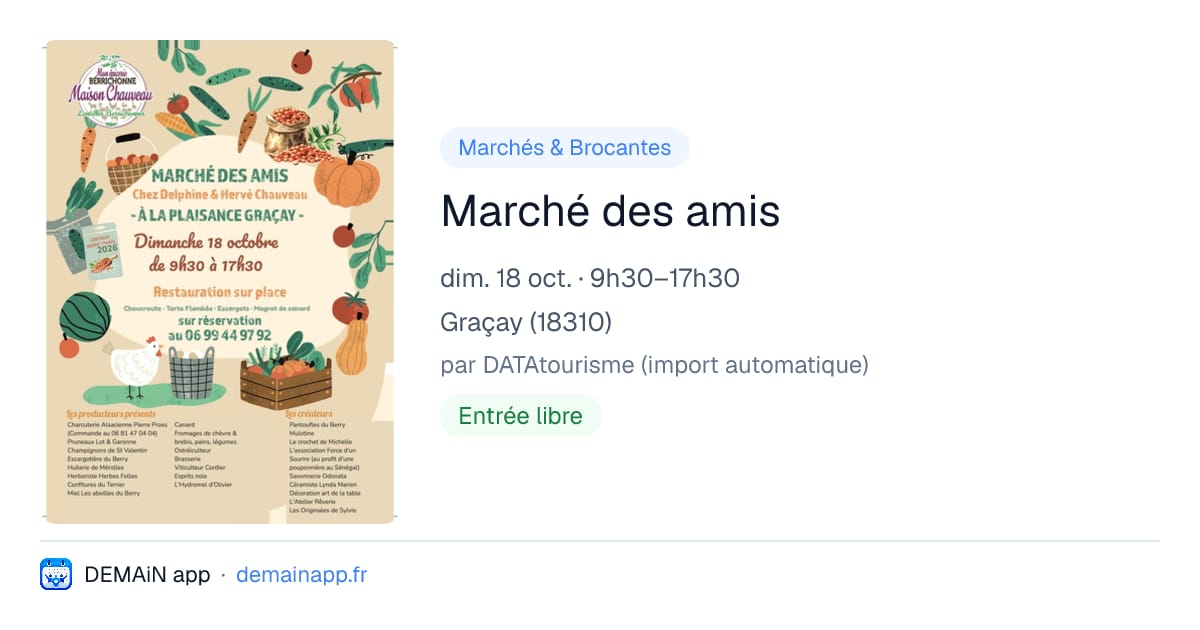 Marché des amis — Graçay