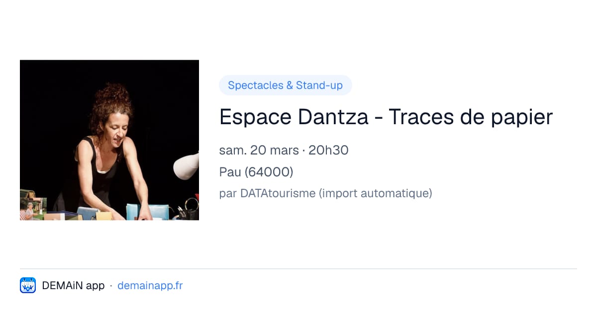 Espace Dantza - Traces de papier — Pau