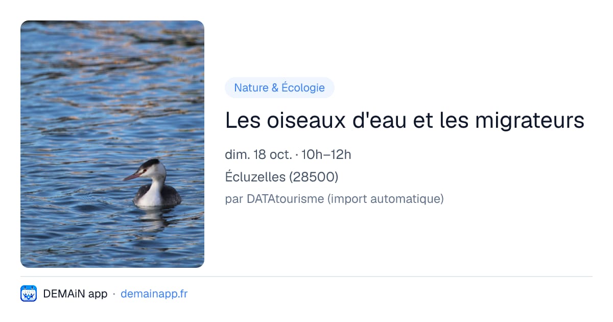 Les oiseaux d'eau et les migrateurs — Écluzelles
